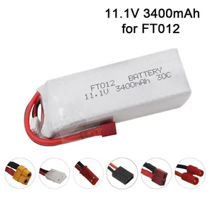 Усовершенствованная лодка 11,1 V 3400mAH 30C 3S батарея Запчасти для Feilun FT012 Huanqi 734 RC лодка высокое качество аксессуары батарея