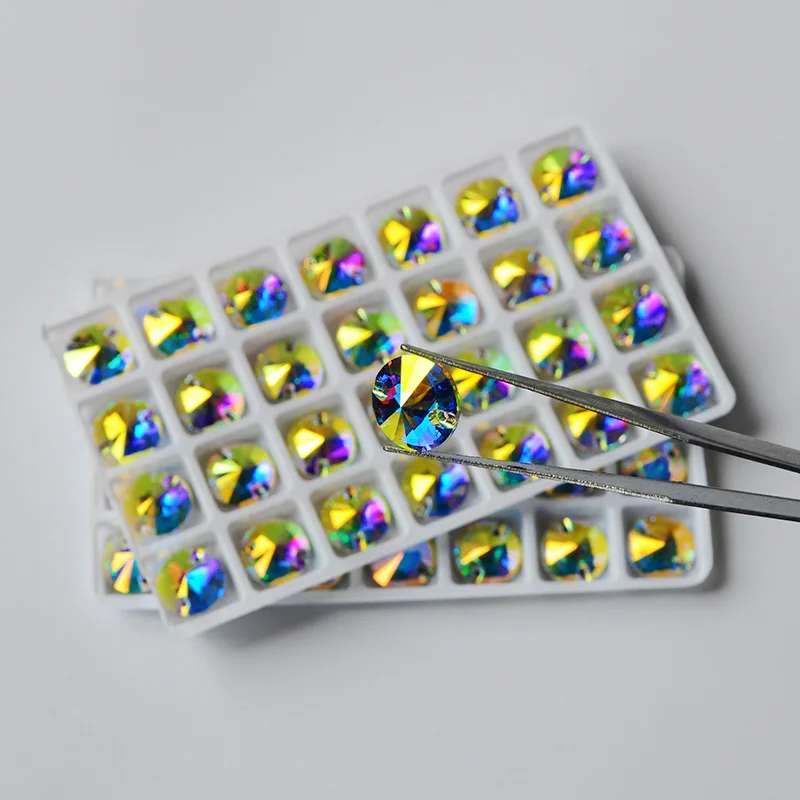 CTPA3bI 3200 пришить стразы круглые Rivoli стеклянные бусины камни DIY ремесла аксессуары