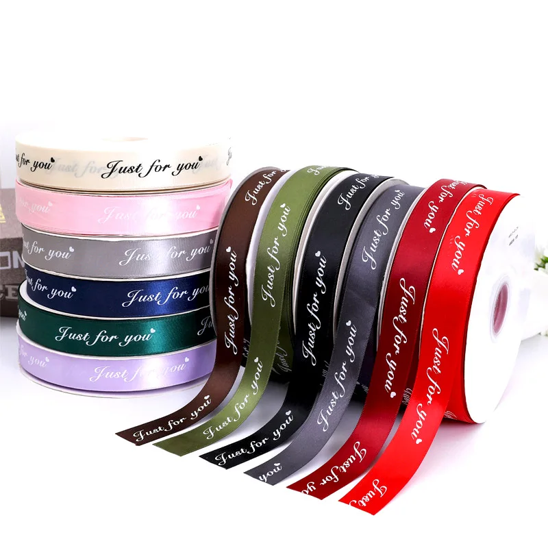 5Yards Just For You Printed Polyester Ribbons Christmas Wedding Festival Party Decoration DIY Bow Card Gifts Cake Wrapping | Дом и сад