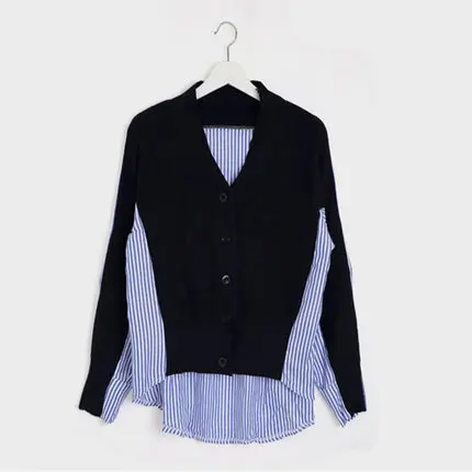 Модная рубашка RUGOD кардиган в стиле пэчворк женский корейский Повседневный