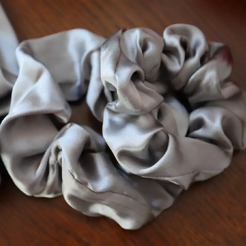 

French silk hair circle mulberry silk temperament large intestine hair rope lovely female simple headdress texture hair accessor