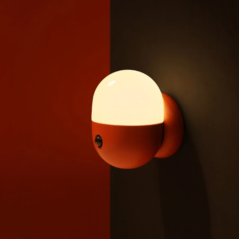 

Magnetic Creative LED Light Human Body Induction Bed Capsule Shape Lamp Rechargeable Night Lamp