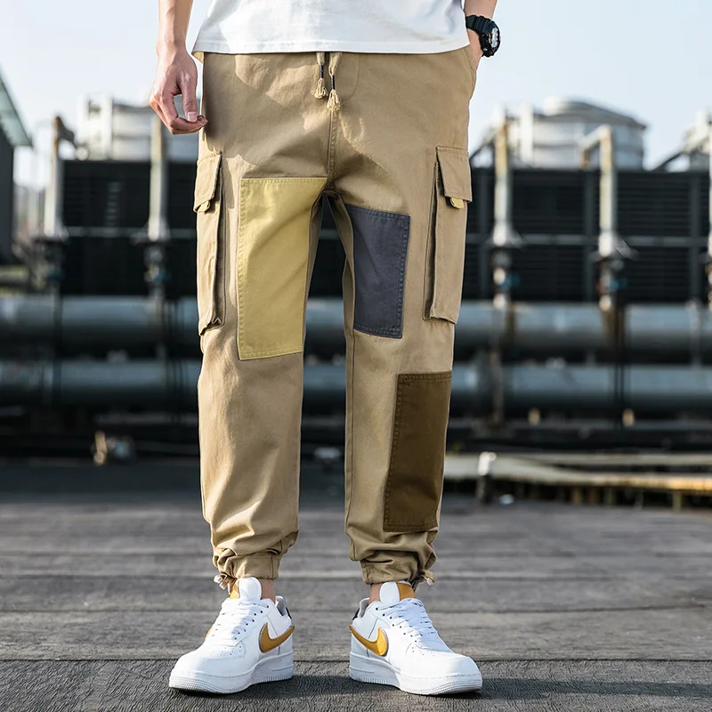 2020 уличная джоггеры брюки в стиле хип хоп для мужчин с большими карманами Штаны