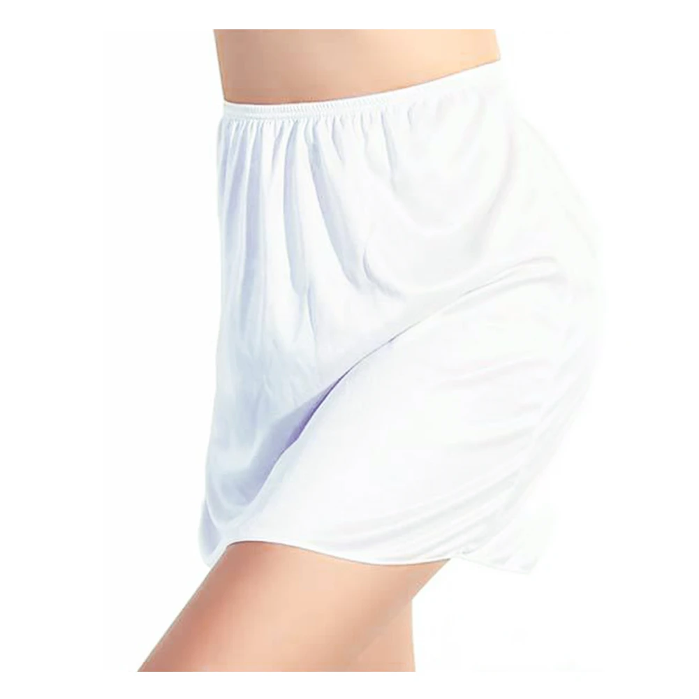 Женская короткая тянущаяся атласная Нижняя юбка 1 слой эластичная талия нижнее