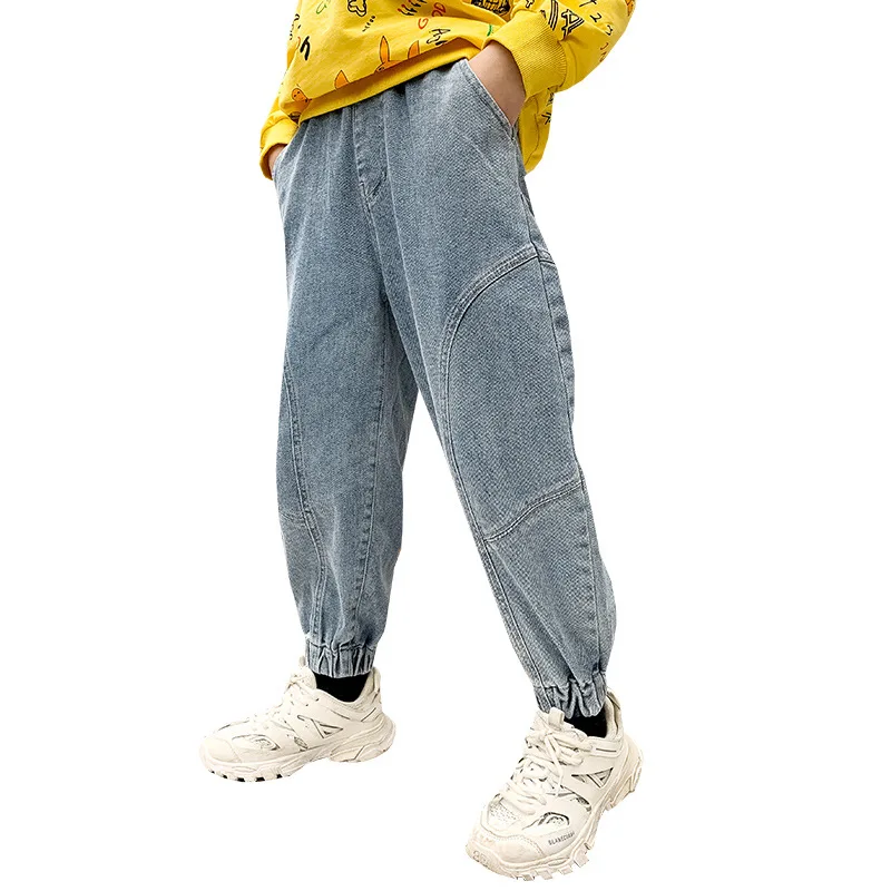 

New Jean Spring Autumn Boy Trousers Pants Capris Kids Children Clothing Denim School Outdoor StraightKids ClothesSportHigh Qu