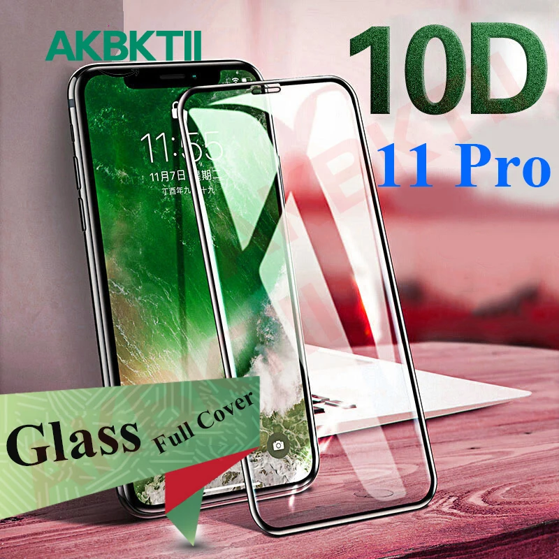 10D закаленное стекло для iPhone 6S 7 8 plus 11 Pro XR XS Max полное клеевое покрытие Защитная