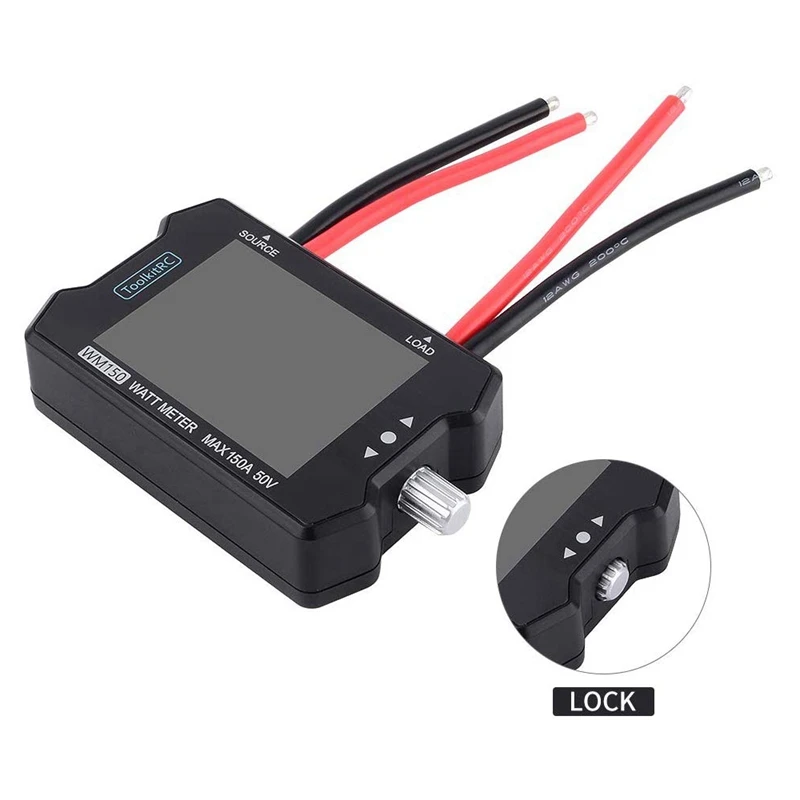 ToolkitRC WM150 Ватт метр 150A с алюминиевой крышкой 50В мотора Мощность тестер &amp ST8 2 4