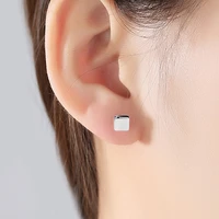 fashion simple silver earring s925 sterling silver ear studs hoop earrings for women silver drop earring jewelry girl woman gift