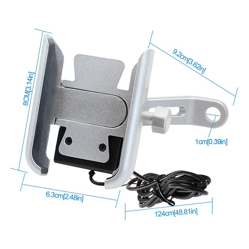 

Motorbike Mirror/Handlebar Phone Holder Stand 360 Rotate Bracket for Universal Phones PUO88