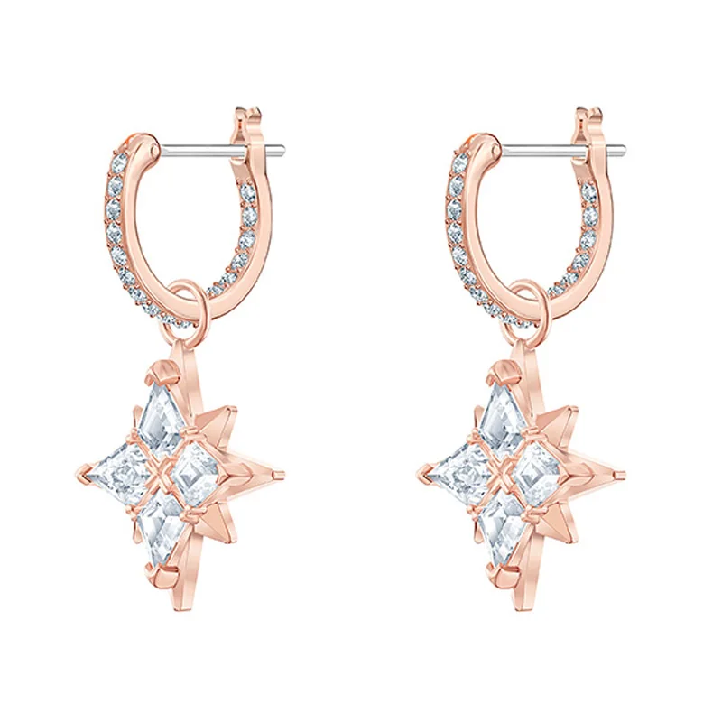 Женские серьги подвески PANDOO оригинальные из стерлингового серебра 1:1 простые со