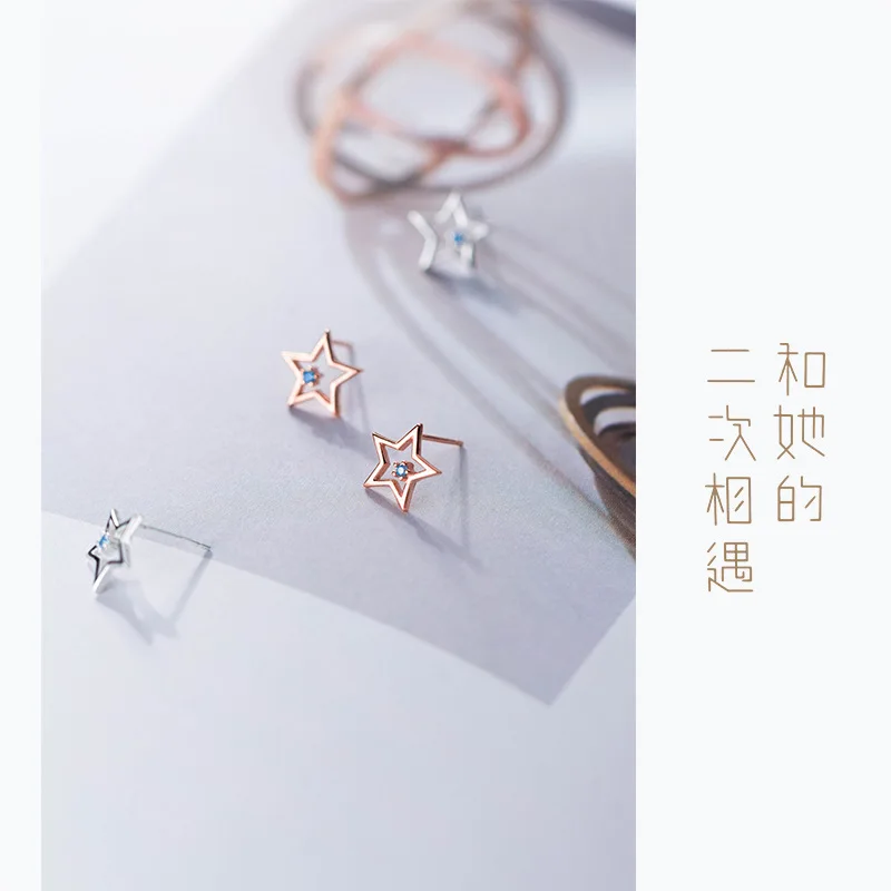 Женские серьги пусеты Trusta серебро 925 пробы ювелирное изделие серебристого цвета