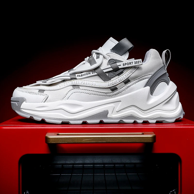 Online 2021 Sneakers Chunky Pria Bergaya Jalanan Musim Panas Bersirkulasi Ukuran Plus 45 Sepatu Kasual Pria Dewasa Sepatu