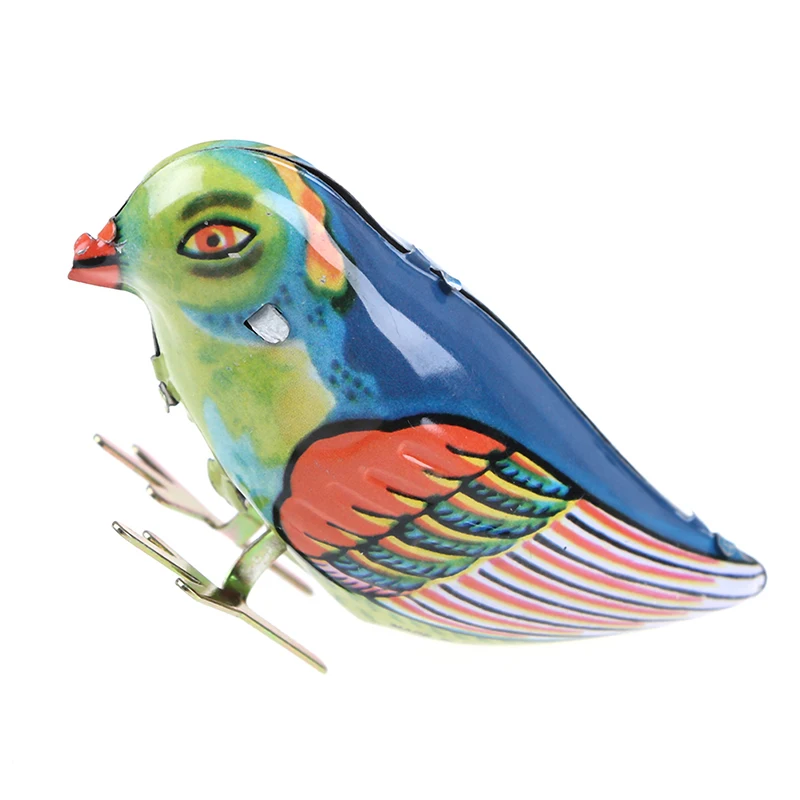 1pcs Vintage Wind-Up Magpie Bird Pecking Tin Toys For Children Mechanical Toy Kids |