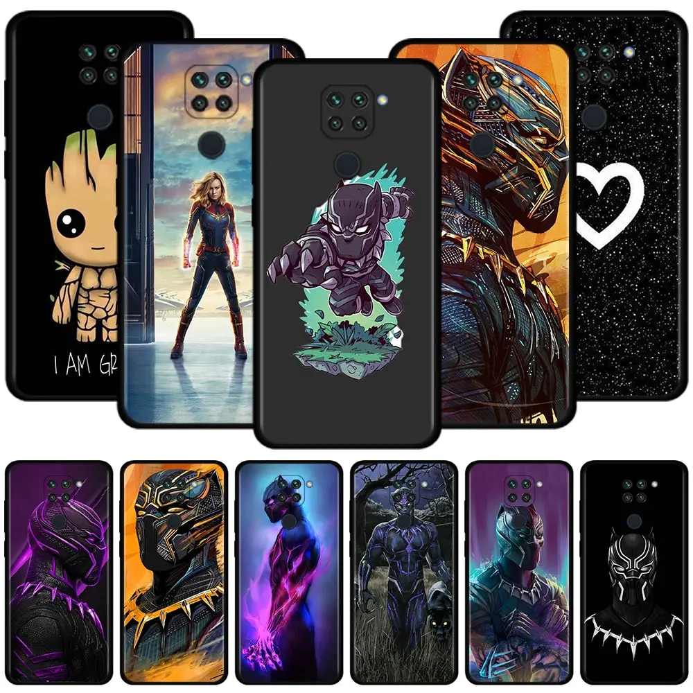 Чехол для мобильного телефона Xiaomi Redmi Note 9S 9 8 10 Pro Max 9C 7 9A 8T 9T 7A чехол с черной