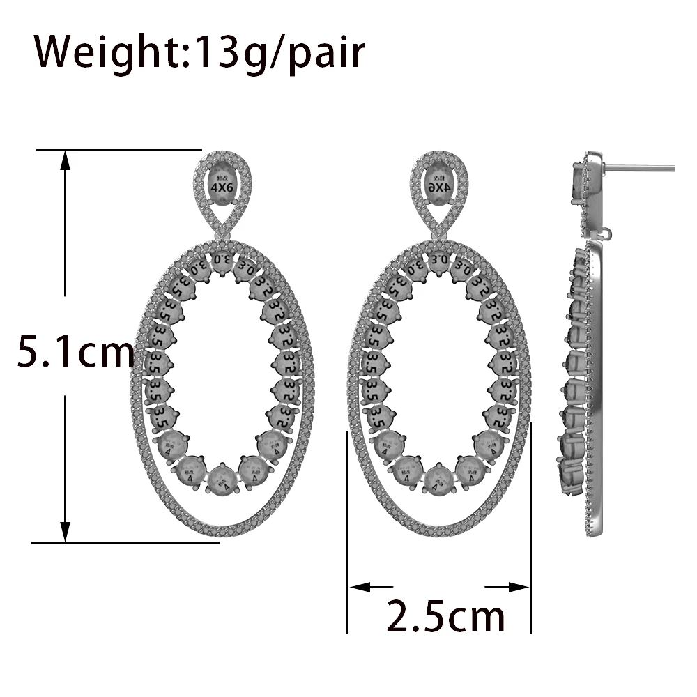 

Bride Talk Colorful Crystal Dangle Earrings Women Cubic Zirconia Luxury Trendy Bridal Earring Jewelry For Wedding Engagement