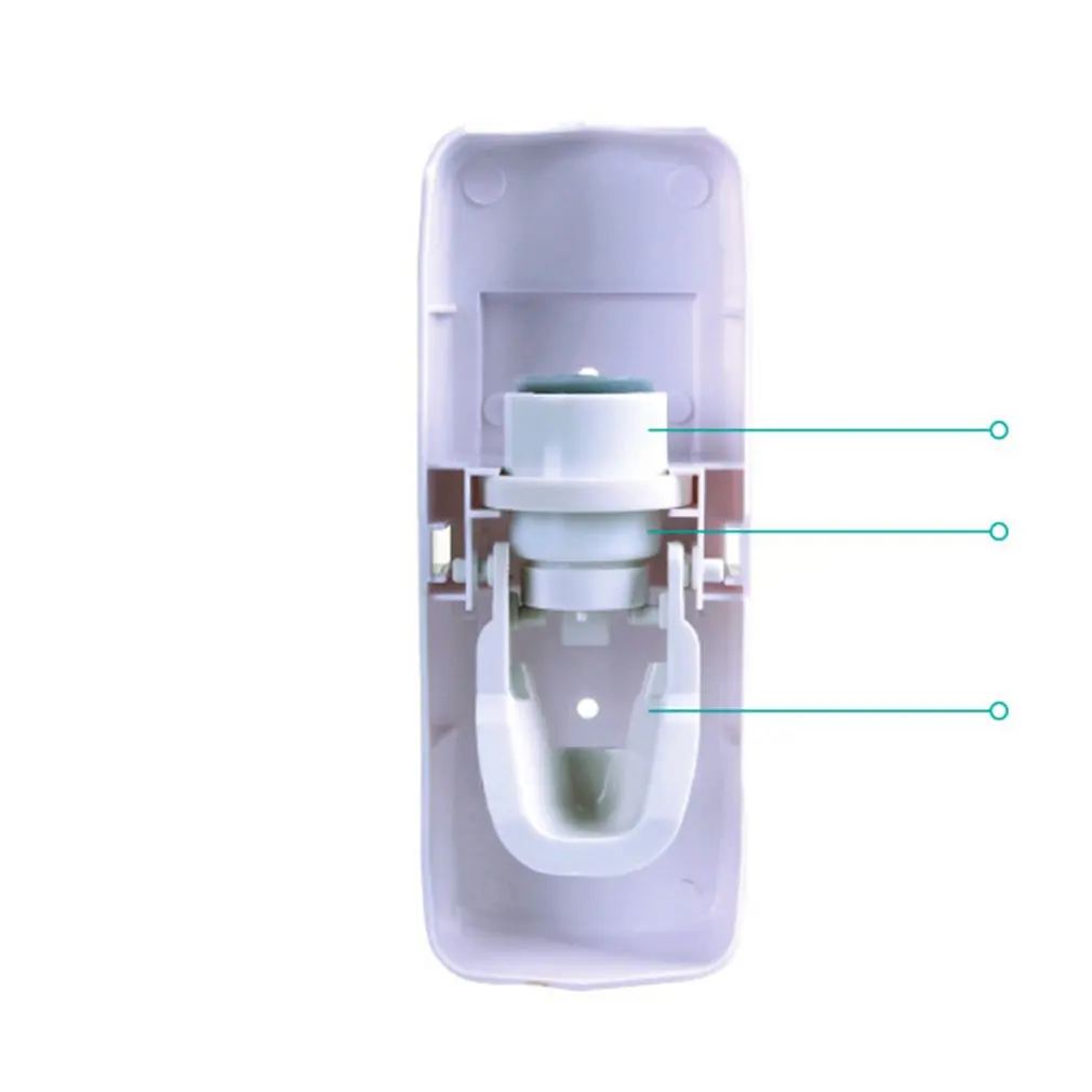 

ABS Toothbrush Holder Universal Wall Mounted Tooth Brush Organizer With Automatic Toothpaste Dispenser