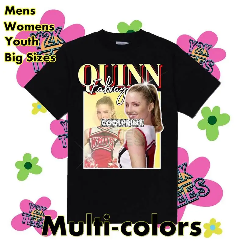 

Quinn Fabray 90s GRAPHIC TEE T Shirts Oversized Mens Novelty t-shirts Printed Shirts