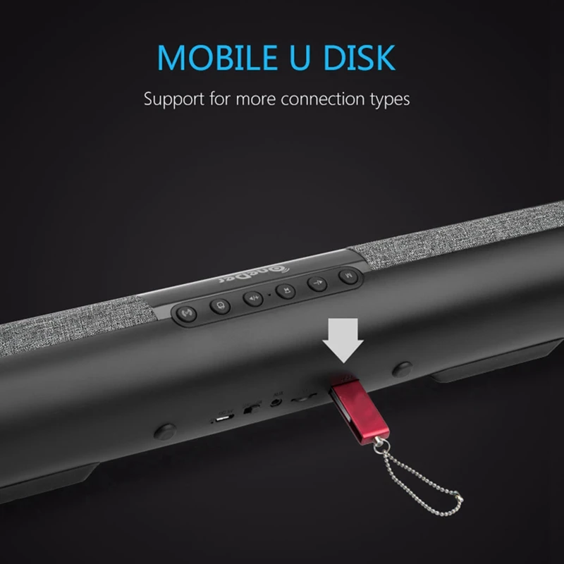 

OneDer V01 Bluetooth Speaker Stereo Sound Wireless Bluetooth Sound Bar Speaker Desktop Speakers