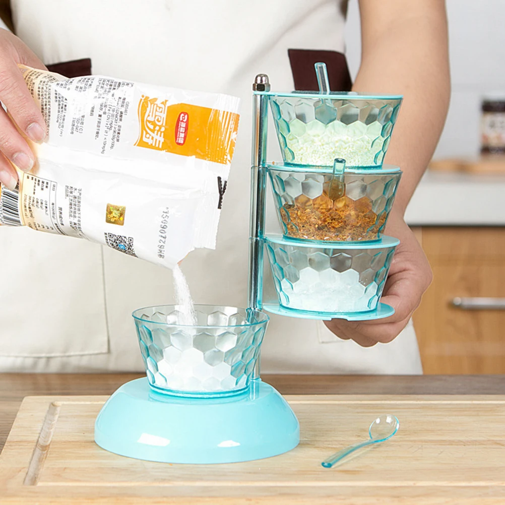 Вращающаяся на 360 градусов коробка для приправ органайзер вращающиеся банки