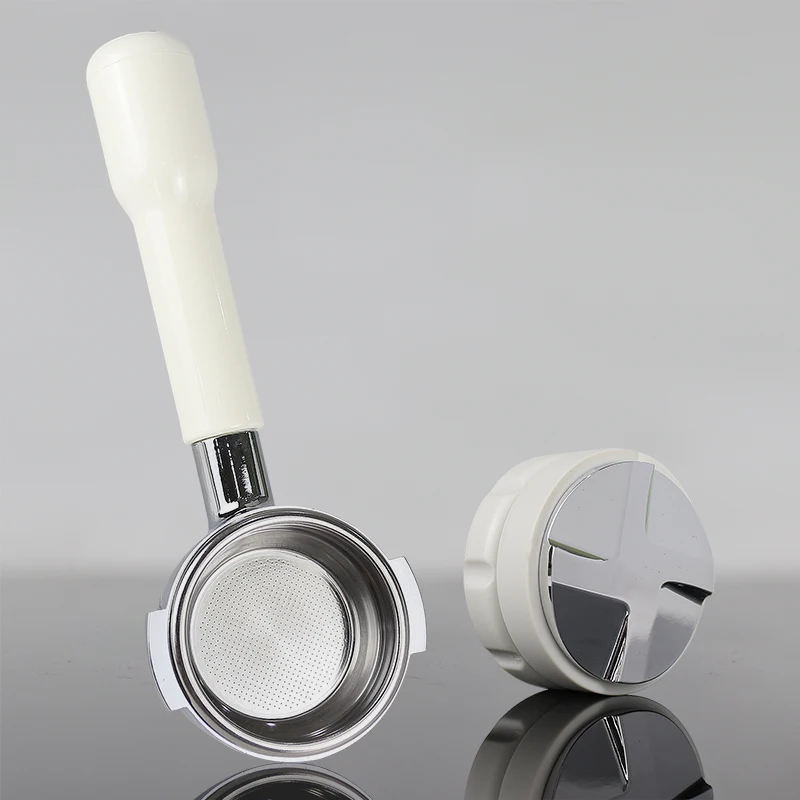 58MM Stainless Steel Coffee Machine E61 Bottomless Filter Holder Portafilter White Handle For NUOVA Professional Accessory | Дом и сад