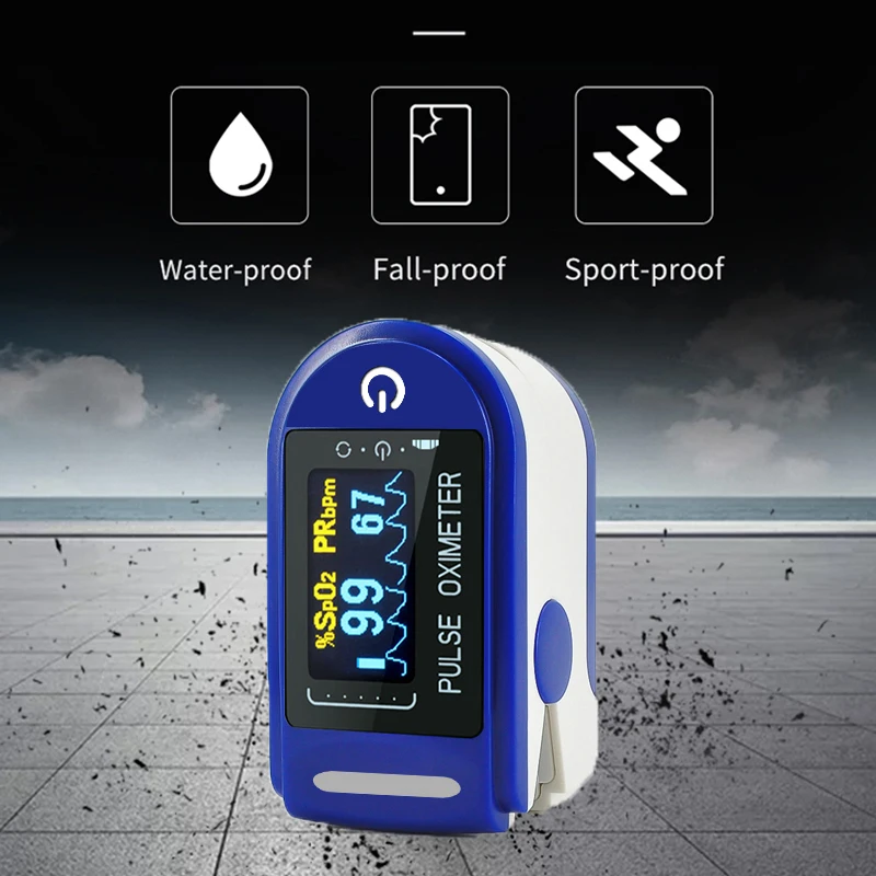 Пульсоксиметр Пальчиковый портативный прибор для измерения пульса и уровня