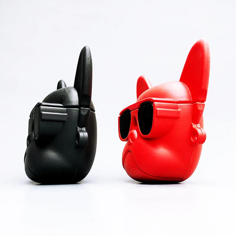 Роскошный милый мягкий силиконовый чехол с 3D бульдогом классный s для Airpods 1 2