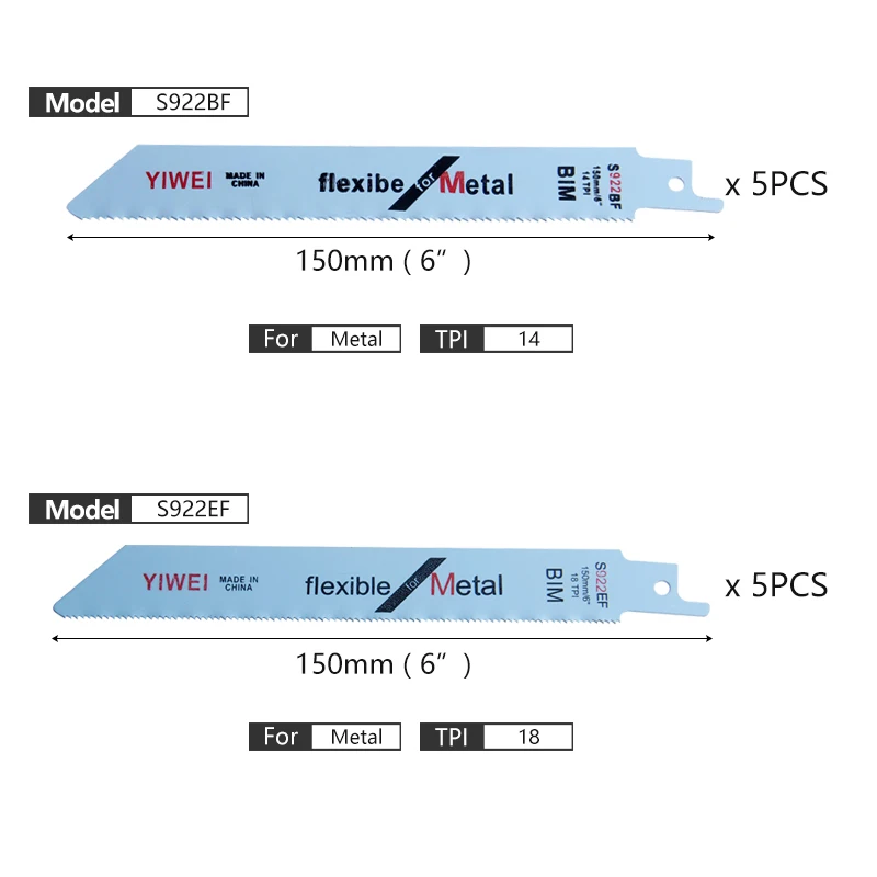 5 шт./компл. лезвия пилы BIM для сабельной резки металлических труб аксессуары