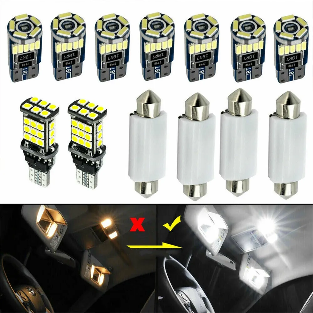 

14Pcs White LED Car Interior License Light Package For Chevy Silverado 1999-2006 Car Styling Interior Accessories