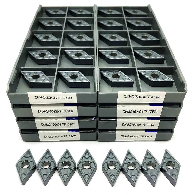 

Твердосплавная вставка DNMG150404, DNMG150408, IC907/908, резец для наружной обточки, токарный инструмент, высокое качество, токарная вставка, режущий инструмент с ЧПУ
