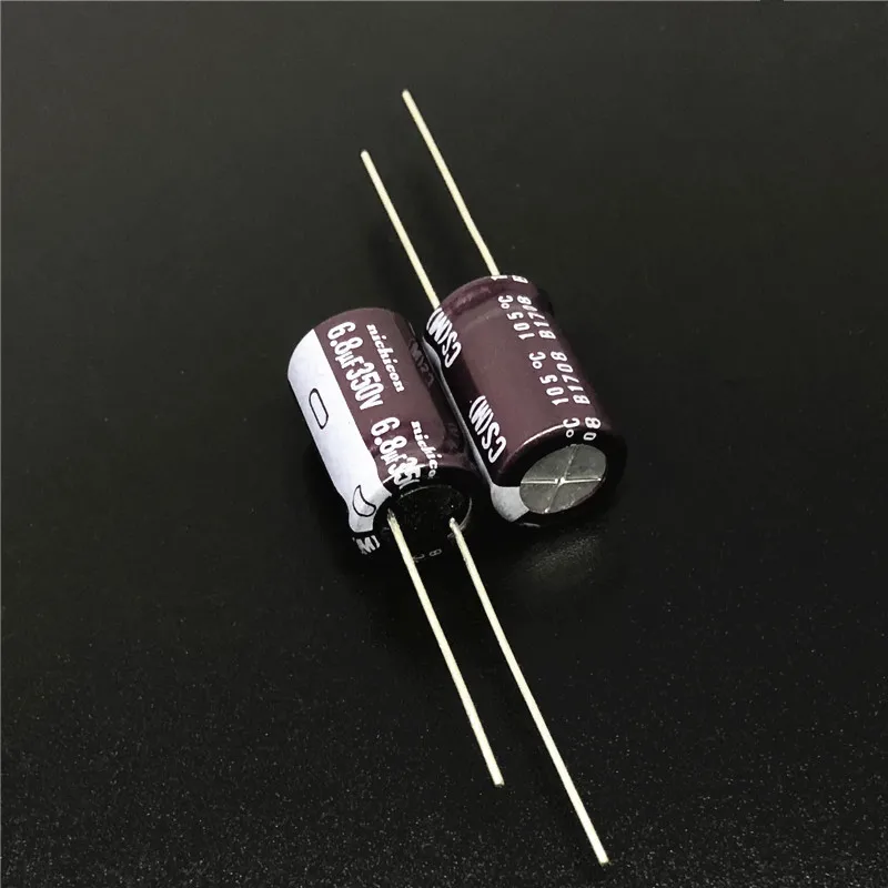 10 шт./100 шт. 6 8 мкФ 350в6.8мкф NICHICON CS Series 10x16 мм Высокая пульсация тока надежность