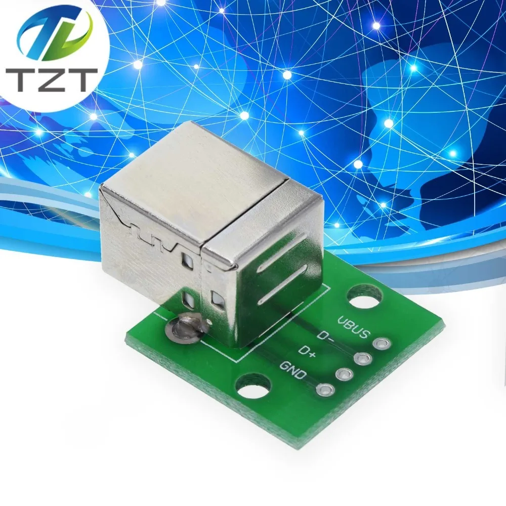 TZT MINI MICRO USB Для DIP адаптера/USB разъем 2,54 мм 5pin Женский Разъем b Тип USB2.0 Женский PCB конвертер USB-01