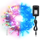 Светодиодная гирлянда, праздничная Рождественская гирлянда, уличные гирлянды 10 м, 20 м, 30 м, 50 м для украшения на Рождество, свадьбу, новый год, 2021