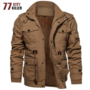 Мужская ветровка в стиле милитари, с капюшоном и несколькими карманами, размеры до 5XL