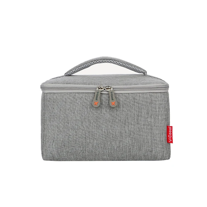 grey bag V-Coool простая изолированная сумка для детской бутылочки держатель для хранения молока свежего хранения Ланч-бокс Водонепроницаемая термо сумка-холодильник сумки DEO - Цвет: grey bag