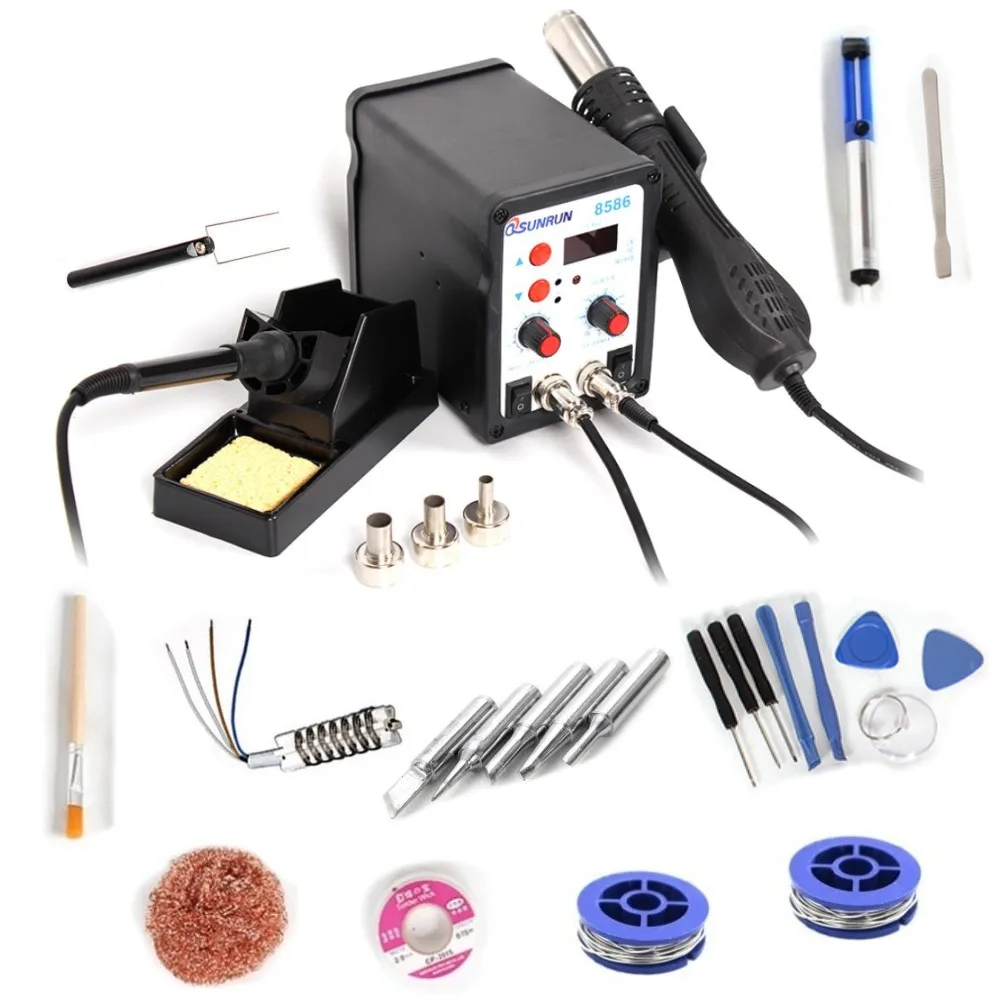 Паяльная станция SMD BGA паяльная с горячим воздухом пистолет паяльник 2 в 1 8586 8858D +