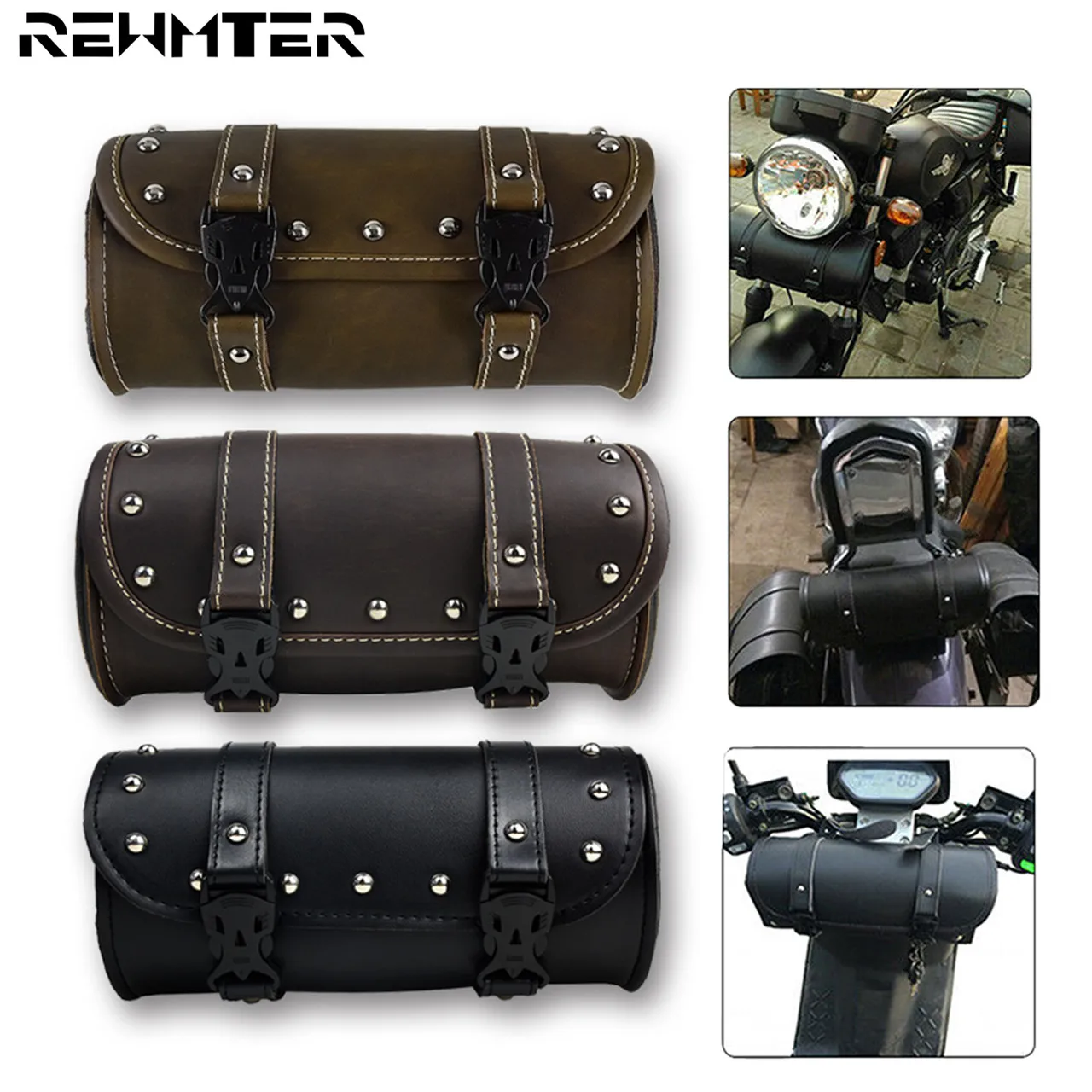 Мотоциклетная сумка для инструментов седла круглая вилка гоночный хвост сумки