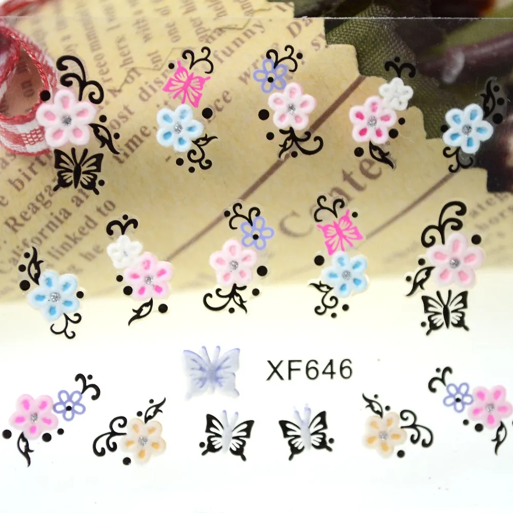 30 шт. 3D наклейки для ногтей цветы бабочки|stickers for cell phones|sticker diamondsticker protector |