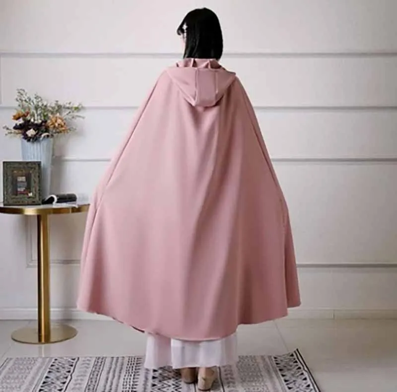 

Pink Women Cloak Chinese Style Autumn&Spring Hooded Cloak Female Cosplay Costume Hanfu Accessories Red Long Cloak For Women