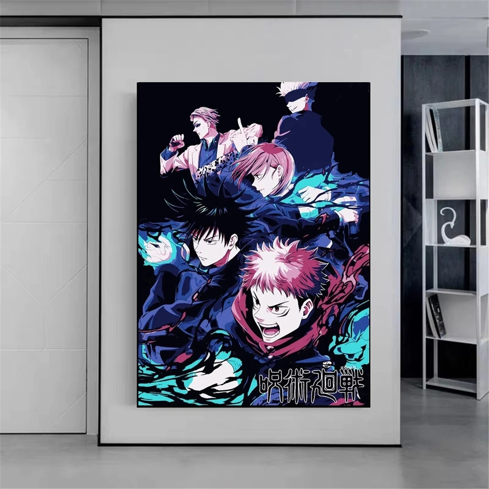 

Винтажная Настенная картина juютсу кайсена, домашний декор, холст с принтом, современный постер для гостиной, модульные картины, без рамки, х...