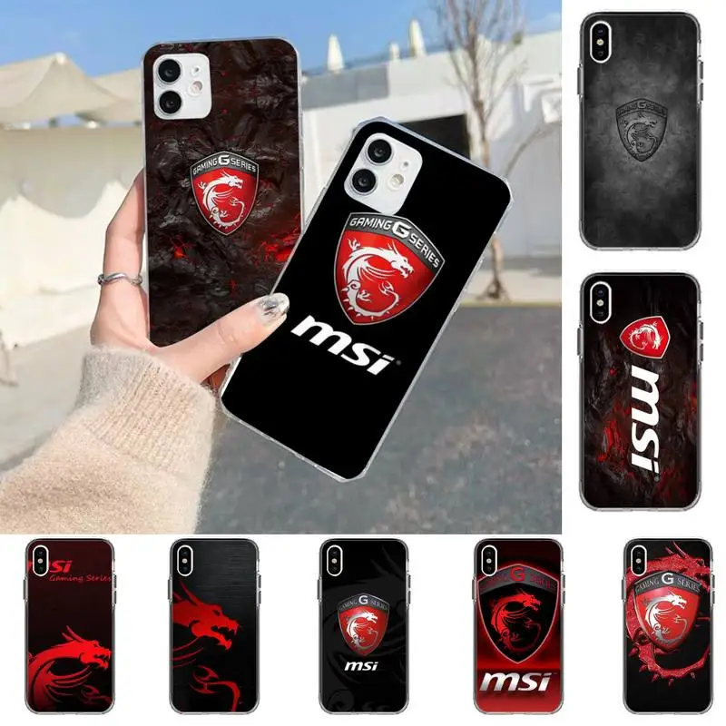 Чехол для телефона с логотипом MSI Dragon iPhone 11 12 13 mini pro XS MAX 8 7 6 6S Plus X 5S SE 2020 XR |