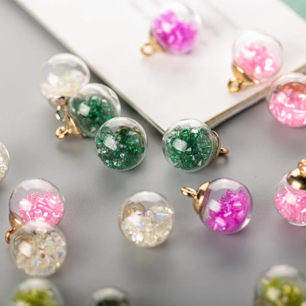 16 #10 шт полые стеклянные бусины ручной работы не натуральные каменные