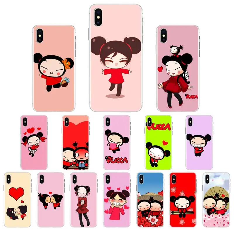 YNDFCNB мягкий чехол для телефона с мультяшной китайской куклой pucca И garu iphone 11 Pro Max X XS