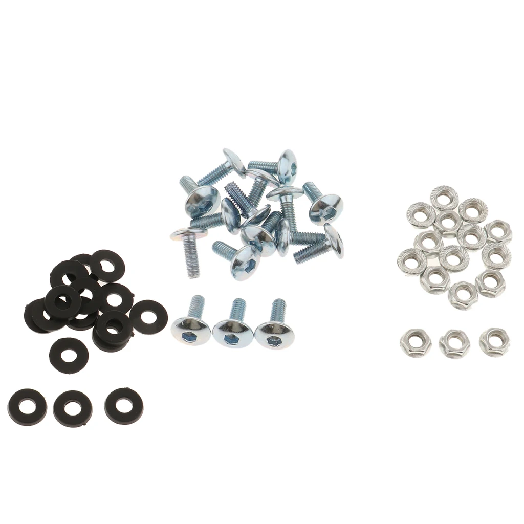 16 шт. Металлическая Шайба для бампера гайка Крепления номерного знака комплект