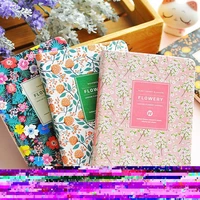 new arrival cute pu leather floral flower schedule book diary weekly planner notebook school office supplies kawaii stationery