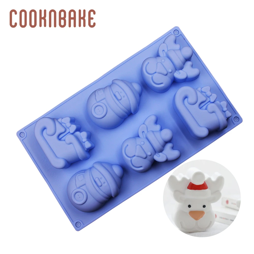 COOKNBAKE 6 инструмент для выпечки тортов Рождественская силиконовая форма мыла