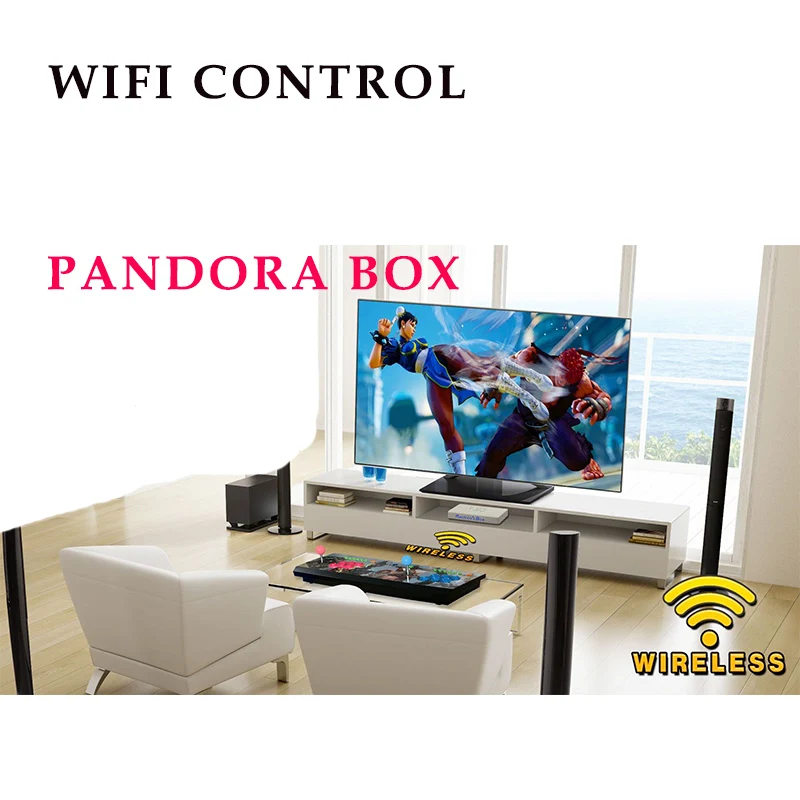 

1300 3D Games Pandora Box 6 Wireless Version WiFi Smart Game Console Connection Arcade Game Console Double Rocker Claw Machine