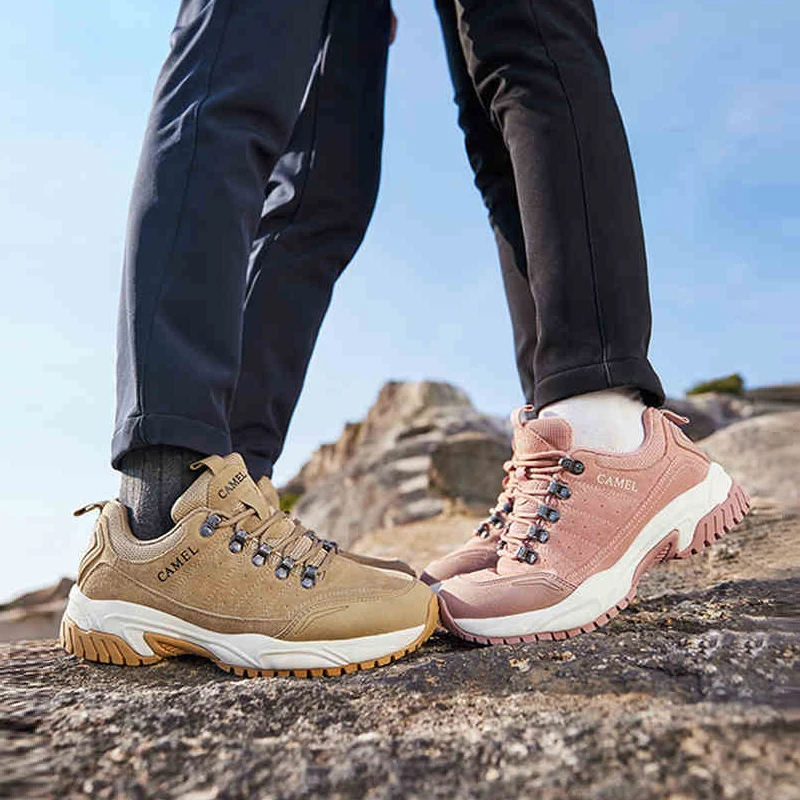 

CAMEL Official Original Outdoor Men Shoes Women Hiking Shoes Non-slip Wear-resistant Autumn Winter Plus Velvet Sports Shoe