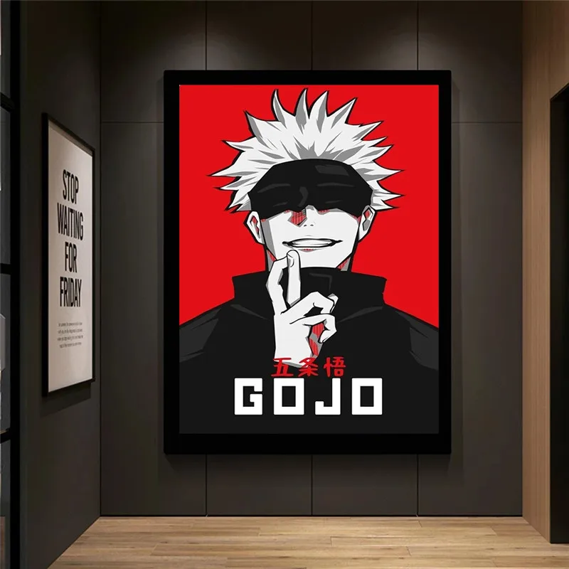 

Home Decoration Japan Style Wall Art Jujutsu Gojo Canvas Figure Painting Anime Picture Modern Prints Poster For Living Room