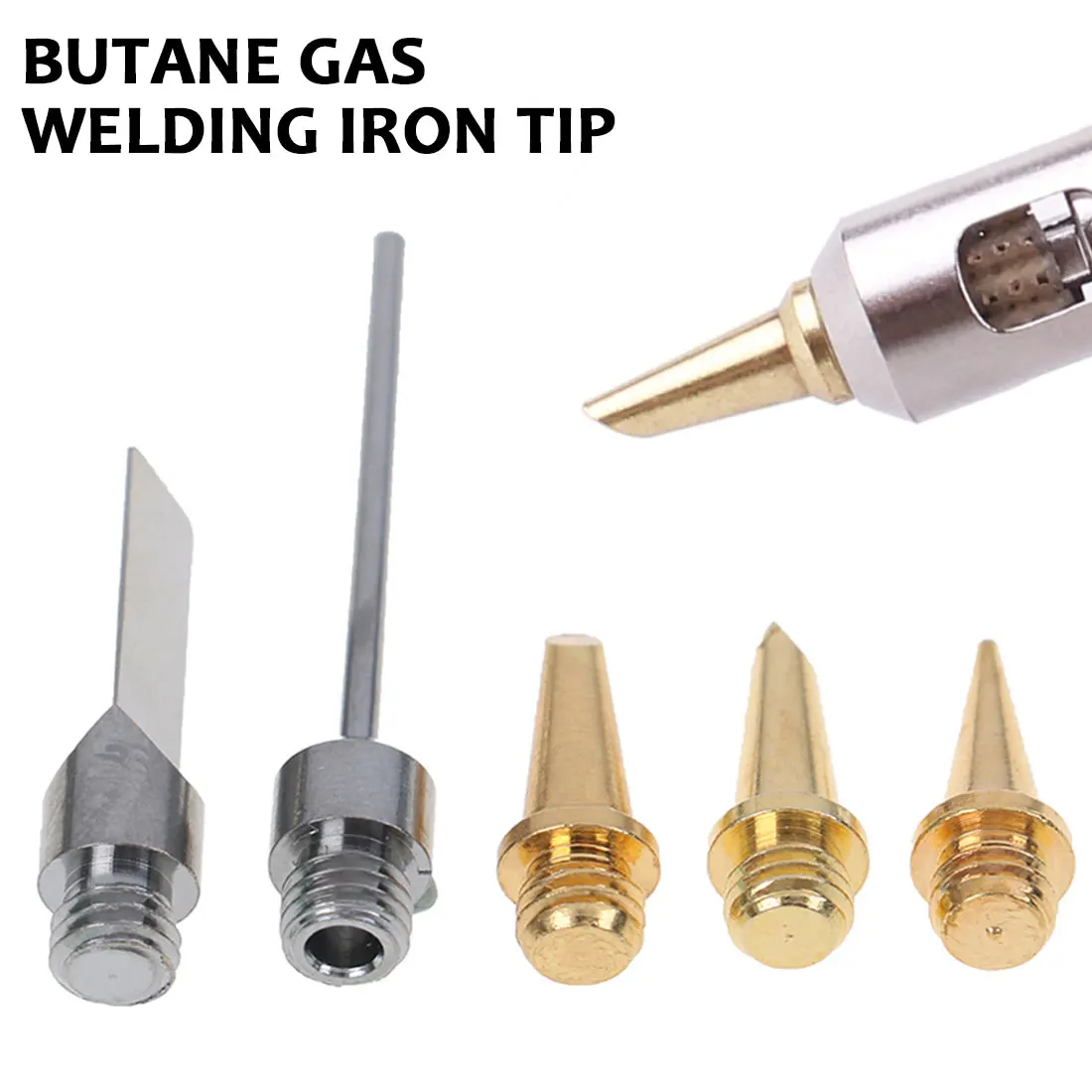 

7 Pcs Butane Gas Soldering Iron Tips Set For Electric Blow Torch Gun Wireless Portable