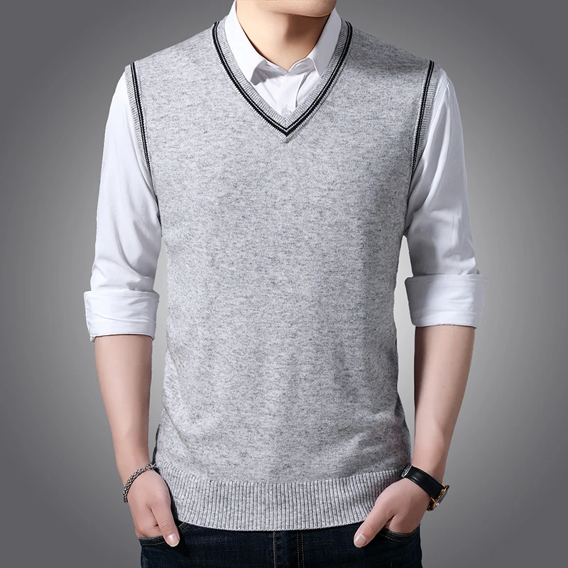 UNIVOS KUNI 2019 мужской свитер новый весенний и осенний модный жилет повседневный